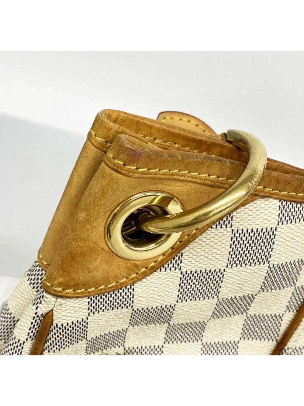 Louis Vuitton Shoulder Bag Damier Azur Galleria PM White